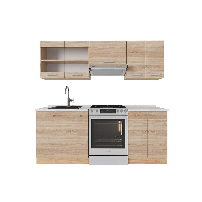 Vicco Cucina componibile Rovere Sonoma/Goldkraft 200 cm , PL Marmo