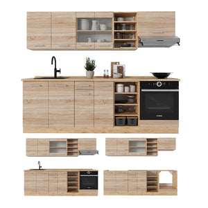 Vicco Cucina componibile Rovere Sonoma/Goldkraft 240 cm , PL Rovere