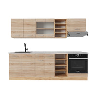 Vicco Cucina componibile Rovere Sonoma/Goldkraft 240 cm , PL Marmo