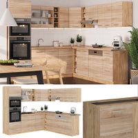 Vicco Cucina angolare completa Rovere Sonoma/Goldkraft 237 x 247 cm , PL Antracite
