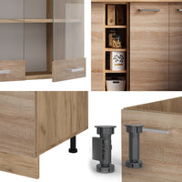 Vicco Cucina completa Rovere Sonoma/Goldkraft 160 cm , PL Antracite