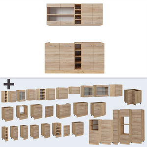 Vicco Cucina completa Rovere Sonoma/Goldkraft 160 cm , PL Rovere