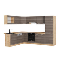 Vicco Cucina angolare completa Grigio nobile/rovere dorato 227 x 287 cm , PL Rovere