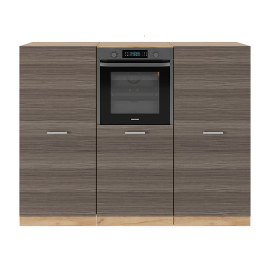 Vicco Cucine componibili piccole Grigio nobile/rovere dorato 180 cm senza piano di lavoro