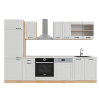 Vicco Cucina componibile Casa di campagna bianca/quercia dorata 300 cm , PL Marmo