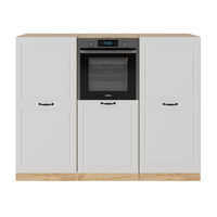 Vicco Cucine componibili piccole Casa di campagna bianca/quercia dorata 180 cm senza piano di lavoro