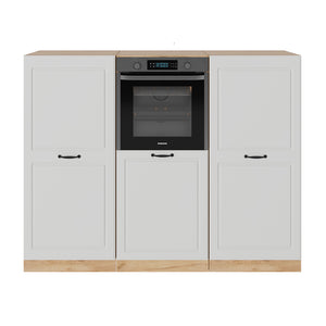 Vicco Cucine componibili piccole Casa di campagna bianca/quercia dorata 180 cm senza piano di lavoro