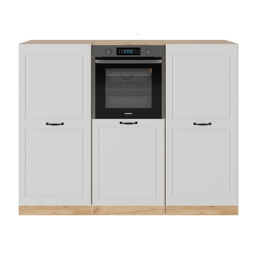 Vicco Cucine componibili piccole Casa di campagna bianca/quercia dorata 180 cm senza piano di lavoro