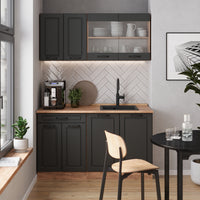 Vicco Mobile cucina sottotetto Antracite Country House/oro Kraft Oak 215 cm Set di 5