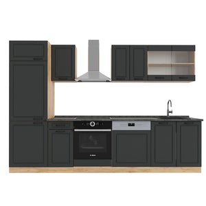 Vicco Cucina componibile Antracite casa di campagna/rovere dorato 300 cm , PL Antracite