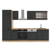 Vicco Cucina componibile Antracite casa di campagna/rovere dorato 300 cm , PL Rovere