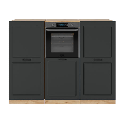 Vicco Cucine componibili piccole Antracite casa di campagna/rovere dorato 180 cm senza piano di lavoro
