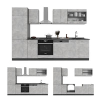 Vicco Cucina componibile Calcestruzzo/antracite 300 cm , PL Marmo