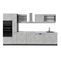 Vicco Cucina  Calcestruzzo/antracite 350 cm , PL Marmo