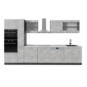 Vicco Cucina  Calcestruzzo/antracite 350 cm , PL Marmo