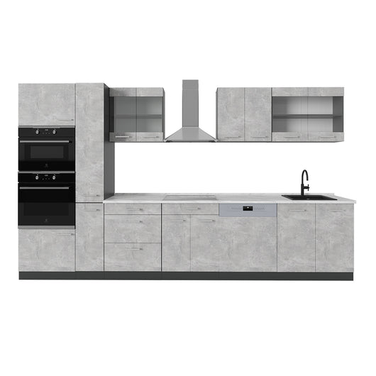 Vicco Cucina  Calcestruzzo/antracite 350 cm , PL Marmo