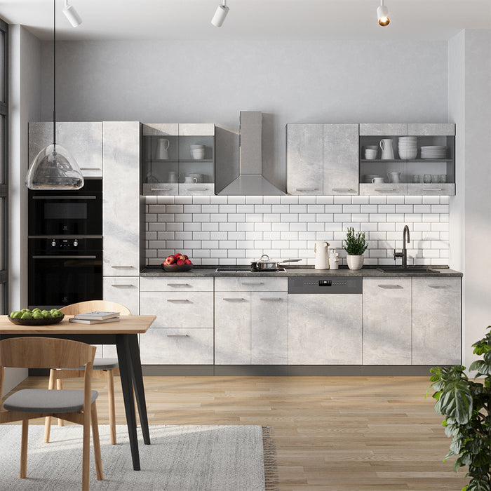 Vicco Cucina completa  Calcestruzzo/antracite 350 cm , PL Antracite