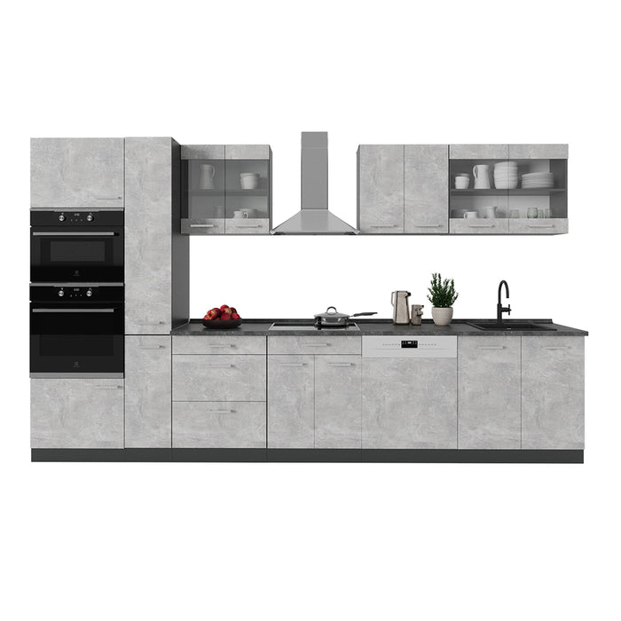 Vicco Cucina completa  Calcestruzzo/antracite 350 cm , PL Antracite