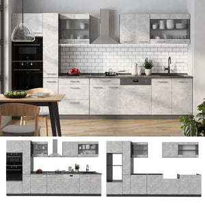 Vicco Cucina completa  Calcestruzzo/antracite 350 cm , PL Antracite