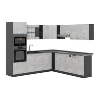 Vicco Cucina angolare completa Calcestruzzo/antracite 237 x 247 cm , PL Antracite