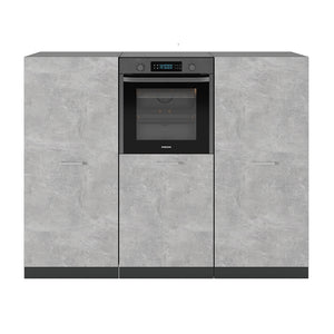 Vicco Cucine componibili piccole Calcestruzzo/antracite 180 cm senza piano di lavoro