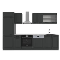 Vicco Cucina componibile Casa di campagna antracite/antracite 300 cm , PL Marmo