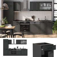 Vicco Cucina componibile Casa di campagna antracite/antracite 300 cm , PL Antracite