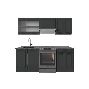 Vicco Cucina componibile Casa di campagna antracite/antracite 200 cm , PL Antracite