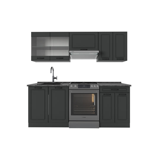 Vicco Cucina componibile Casa di campagna antracite/antracite 200 cm , PL Antracite