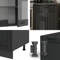 Vicco Cucina componibile Casa di campagna antracite/antracite 200 cm , PL Antracite