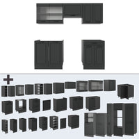 Vicco Cucina componibile Casa di campagna antracite/antracite 200 cm , PL Antracite