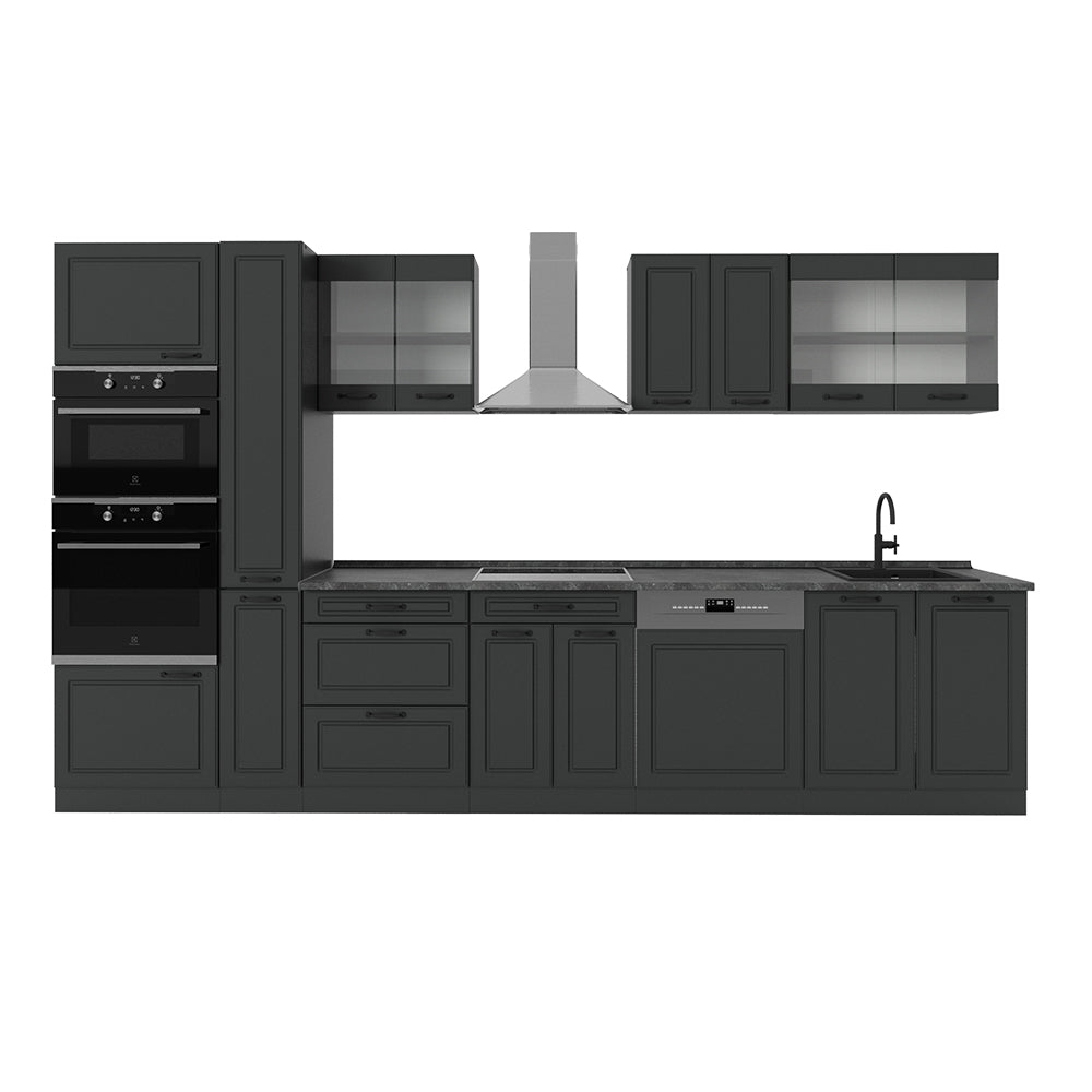 Vicco Cucina completa  Casa di campagna antracite/antracite 350 cm , PL Antracite