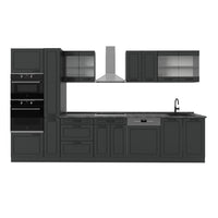Vicco Cucina completa  Casa di campagna antracite/antracite 350 cm , PL Antracite