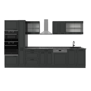 Vicco Cucina completa  Casa di campagna antracite/antracite 350 cm , PL Antracite
