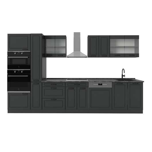 Vicco Cucina completa  Casa di campagna antracite/antracite 350 cm , PL Antracite