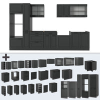 Vicco Cucina completa  Casa di campagna antracite/antracite 350 cm , PL Antracite