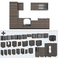 Vicco Cucina componibile Grigio nobile/antracite 300 cm , PL Marmo