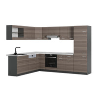 Vicco Cucina angolare completa Grigio nobile/antracite 227 x 287 cm , PL Marmo