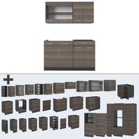 Vicco Cucina monoblocco Grigio nobile/antracite 140 cm , PL Antracite