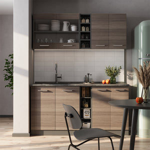 Vicco Cucina completa Grigio nobile/antracite 160 cm , PL Marmo