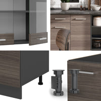 Vicco Cucina componibile Grigio nobile/antracite 240 cm , PL Marmo