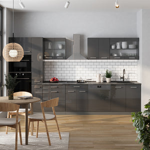 Vicco Cucina completa  Antracite lucido/antracite 350 cm , PL Antracite