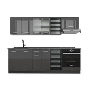 Vicco Cucina componibile Antracite lucido/antracite 240 cm , PL Antracite