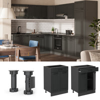 Vicco Base da cucina Antracite casa di campagna 60 cm , PL Antracite