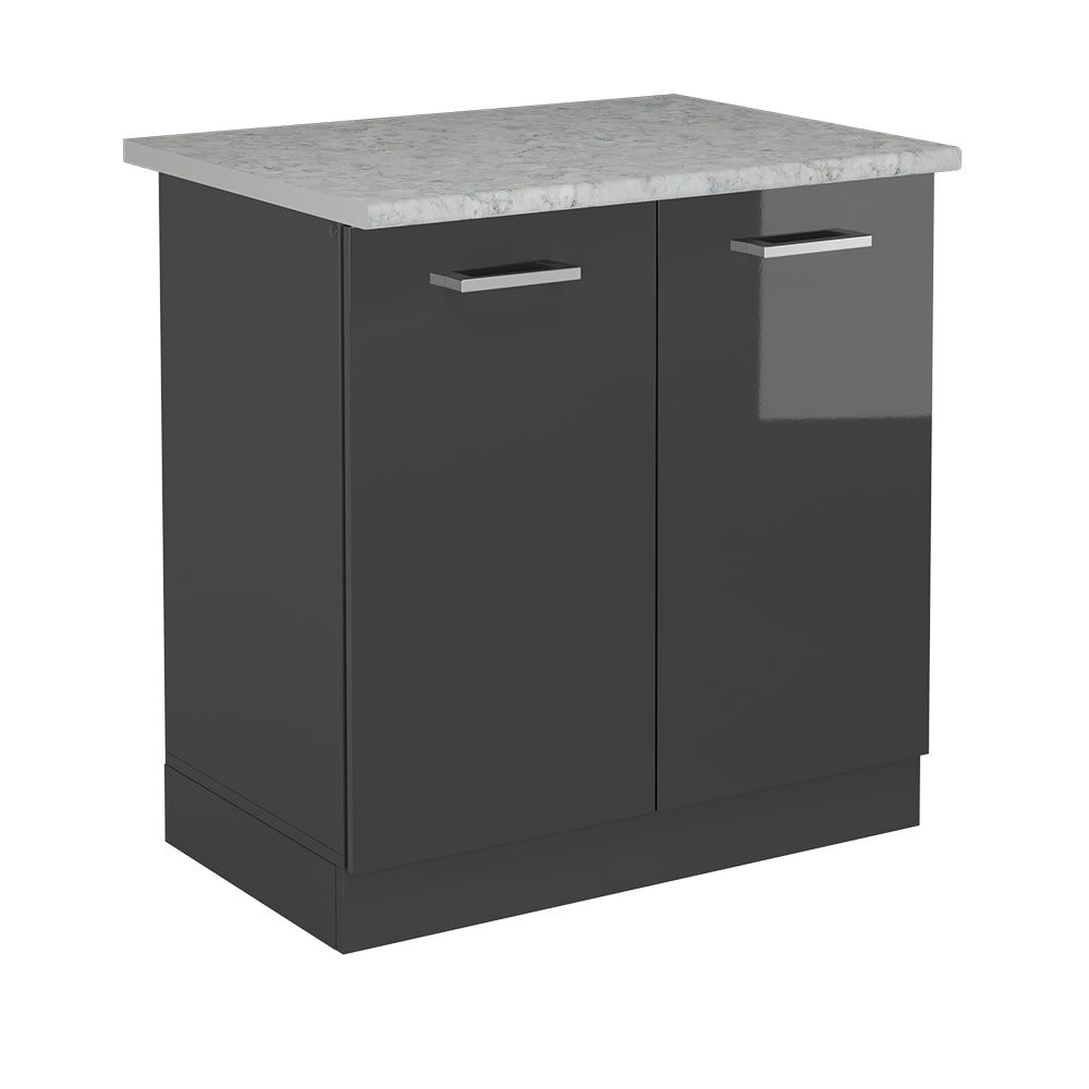 Vicco Mobile lavello cucina Antracite lucido 80 cm PL Marmo