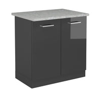 Vicco Mobile lavello cucina Antracite lucido 80 cm PL Marmo