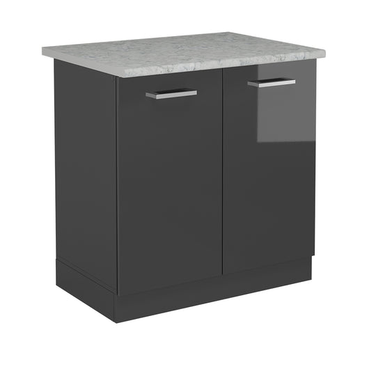 Vicco Mobile lavello cucina Antracite lucido 80 cm PL Marmo