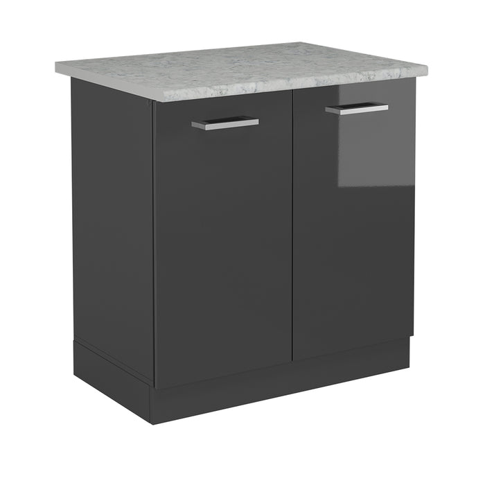 Vicco Mobile lavello cucina Antracite lucido 80 cm PL Marmo