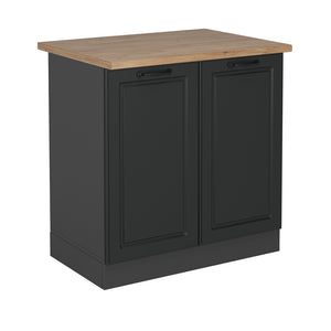 Vicco Mobile lavello cucina Antracite casa di campagna 80 cm , PL Rovere