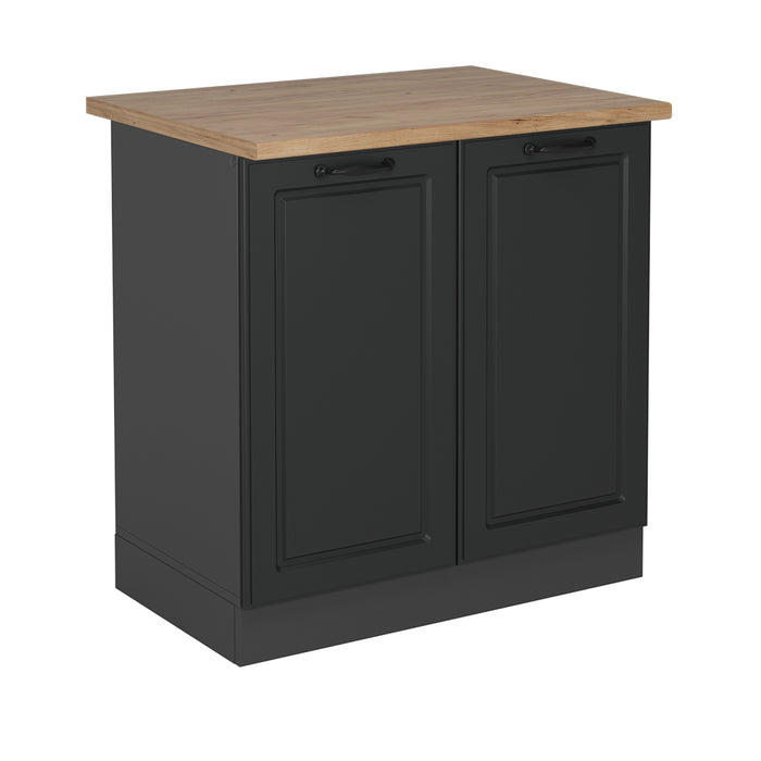 Vicco Mobile lavello cucina Antracite casa di campagna 80 cm , PL Rovere